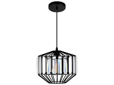 CWI Lighting Alethia 1-Light Black Mini Pendant CWI9942P101101A