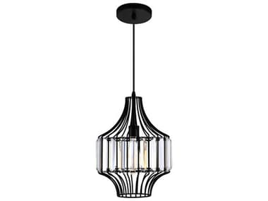 CWI Lighting Alethia 1-Light Black Mini Pendant CWI9942P101101D