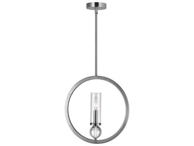 CWI Lighting Elton 1-Light Satin Nickel Cylinder Round Pendant CWI9951P151606