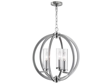 CWI Lighting Elton 3-Light Satin Nickel Cylinder Chandelier CWI9951P163606