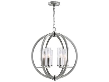 CWI Lighting Elton 6-Light Satin Nickel Cylinder Chandelier CWI9951P196606