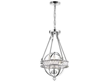 CWI Lighting Arkansas 3-Light Chrome Traditional Globe Chandelier CWI9957P123601