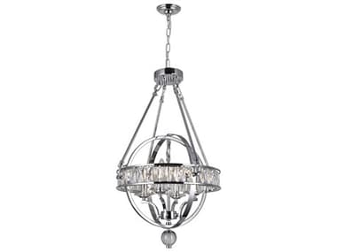 CWI Lighting Arkansas 4-Light Chrome Traditional Globe Chandelier CWI9957P164601