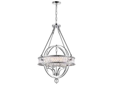 CWI Lighting Arkansas 4-Light Chrome Traditional Globe Chandelier CWI9957P204601