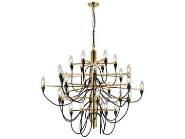 CWI Lighting Hayden 30-Light Shinny Gold Candelabra Chandelier CWI9959P3430617