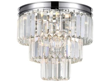 CWI Lighting Weiss 8-Light Chrome Tiered Flush Mount CWI9969C128601