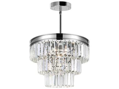 CWI Lighting Weiss 5-Light Chrome Tiered Chandelier CWI9969P185601