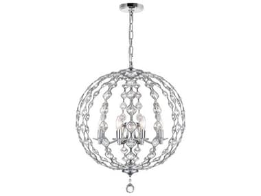 CWI Lighting Esia 8-Light Chrome Candelabra Globe Chandelier CWI9970P268601