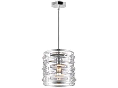 CWI Lighting Petia 1-Light Chrome Drum Mini Pendant CWI9975P101601