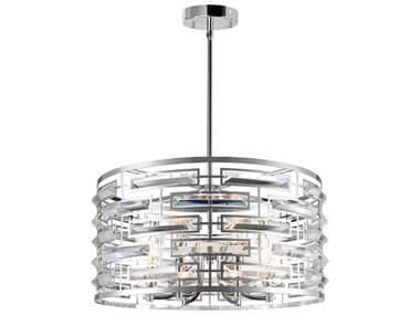 CWI Lighting Petia 6-Light Chrome Drum Pendant CWI9975P206601