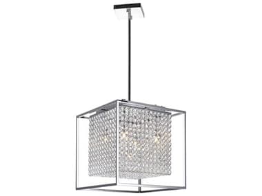 CWI Lighting Cube 5-Light Chrome Pendant CWIQS8381P14CS