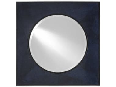 Currey & Company Kallista Dark Sapphire / Caviar Black Square Wall Mirror CY10000053