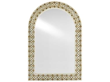 Currey & Company Ellaria Natural Bone / Brass Wall Mirror CY10000089
