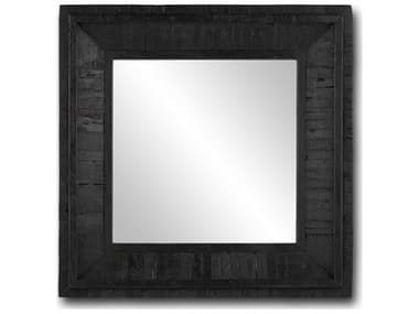 Currey & Company Black 36'' Square Wall Mirror CY10000117