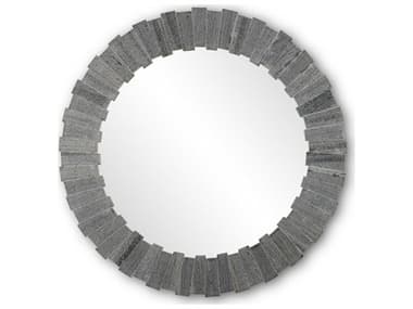 Currey & Company Gray 38'' Round Wall Mirror CY10000130