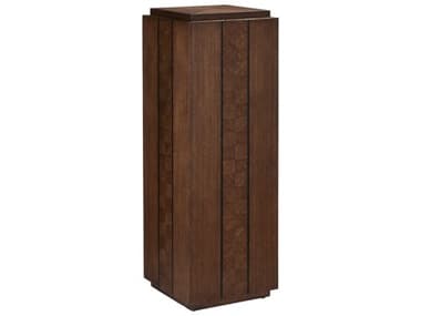Currey & Company Dorian 14" Square Wood Kona Black End Table CY10000140