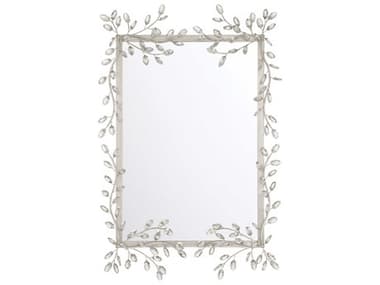 Currey & Company Forget-Me-Not Silver Rectangular Wall Mirror CY10000162