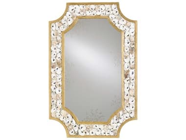 Currey & Company Margate Contemporary Gold Leaf Rectangular Wall Mirror CY1090