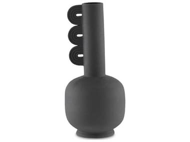 Currey & Company Happy-40 Textured Black Three Wings Vase CY12000407