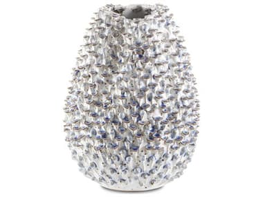Currey & Company Milione Blue / White 11'' Vase CY12000428