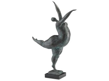 Currey & Company Green / Black Butterfly Ballerina Sculpture CY12000432