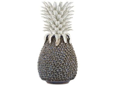 Currey & Company Blue / White Waikiki Pineapple Sculpture CY12000481