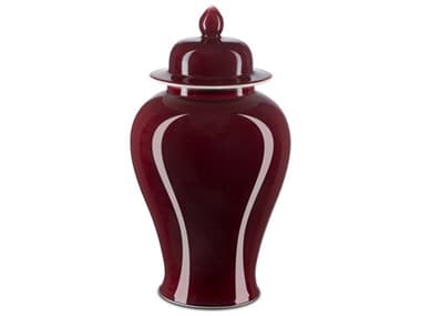 Currey & Company Oxblood Imperial Red Temple Jar CY12000685