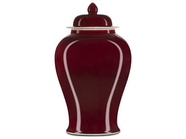 Currey & Company Oxblood Imperial Red Temple Jar CY12000686