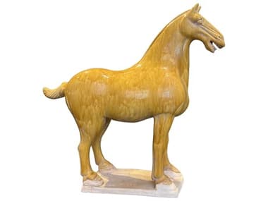 Currey & Company Tang Dynasty Persimmon 17'' Horse Sculpture CY12000780