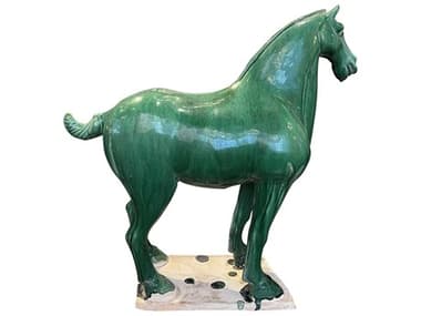 Currey & Company Tang Dynasty Green 23'' Horse Sculpture CY12000783