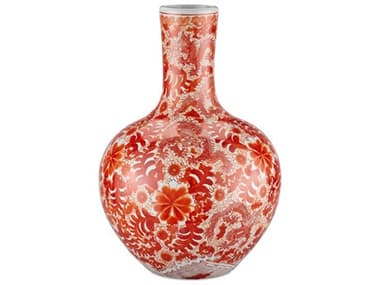 Currey & Company Biarritz Coral Fern Long Neck Vase CY12000845