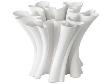 Luxecor Godet Twist White Vase LXCVST32891