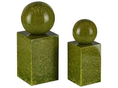 Currey & Company Nova Green Object Set of 2 CY12001027
