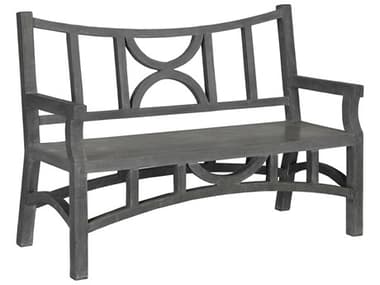 Currey & Company Colesden Dark Gray / Faux Bois Accent Bench CY20000011