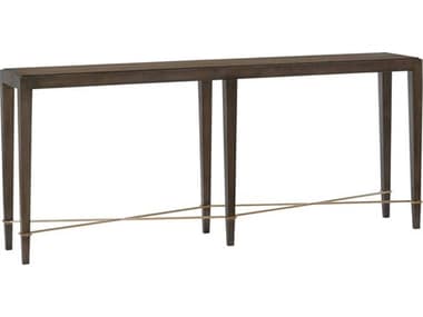 Currey & Company Verona Rectangular Wood Chanterelle Champagne Console Table CY30000116