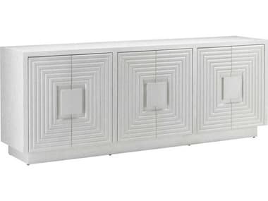 Currey & Company Morombe 84" Oak Wood Cerused White Credenza Sideboard CY30000152