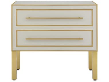 Currey & Company 36" Wide 3-Drawers Gold Hardwood Dresser CY30000184