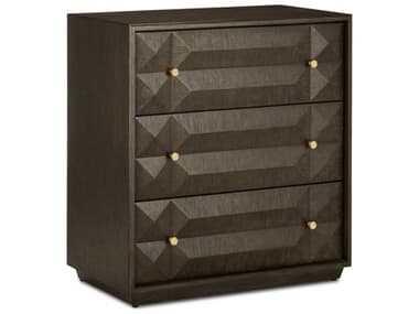 Currey & Company Dove Gray / Polished Brass Accent Chest CY30000226