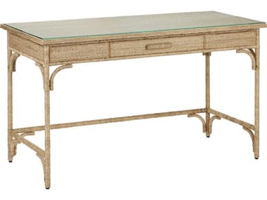 Currey & Company Olisa 52" Brown Carafe Natural Wood Writing Desk CY30000245