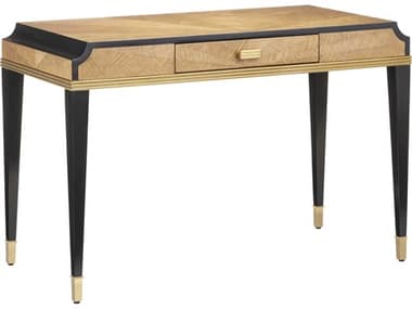 Currey & Company Kallista 46" Brown Mahogany Wood Writing Desk CY30000272
