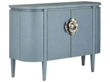 Currey & Company 48" Wide Blue Oak Wood Accent Chest CY30000280