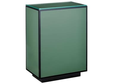 Currey & Company Rectangular Glass Polished Green End Table CY30000312