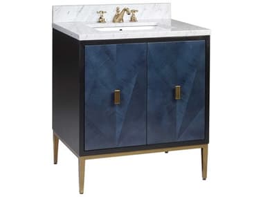 Currey & Company Kallista 30" Polished Blue Vanity CY38000008