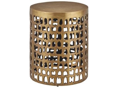 Currey & Company Alvar Round Metal End Table CY40000011