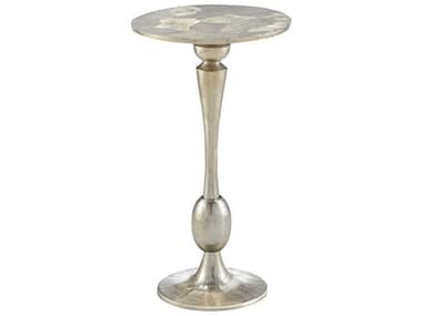 Currey & Company Talia Round Metal Champagne Gold End Table CY40000073