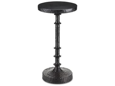 Currey & Company Gallo 11" Round Metal Bronze End Table CY40000143