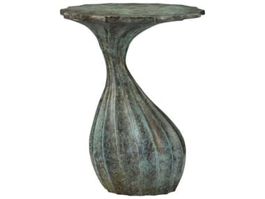 Currey & Company Tunis Oval Metal Verdigris End Table CY40000207