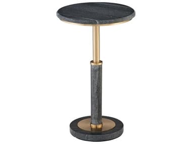 Currey & Company Miles Black Marble End Table CY40000241