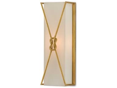 Currey & Company Ariadne 18" Tall 1-Light Contemporary Gold Leaf Glass Wall Sconce CY50000078