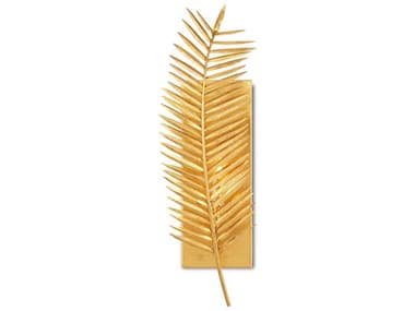 Currey & Company Janaki 25" Tall 1-Light Gold Leaf Wall Sconce CY50000196
